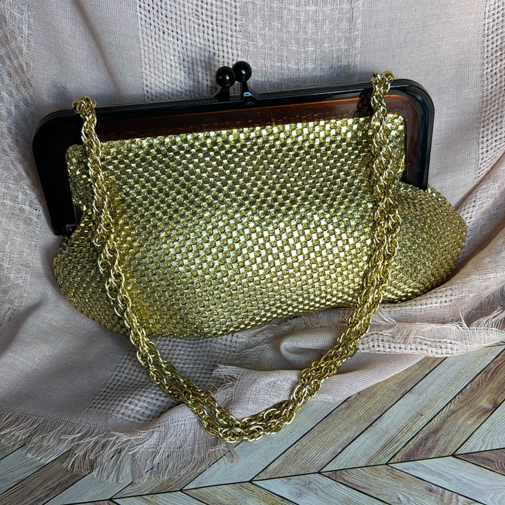 Gold evening clutch- gold evening bag